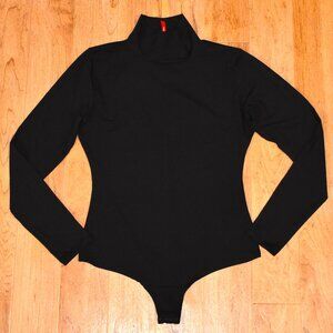 Spanx Black Turtleneck Long Sleeve Bodysuit Sz M